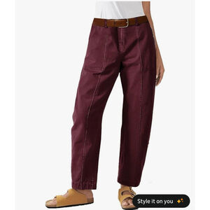 Flamingals Women Mid Waist Carrot Straight Leg Pants Casual Fashion Trendy 2XL